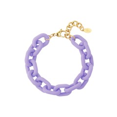 Bracelet chaîne acrylique coloré