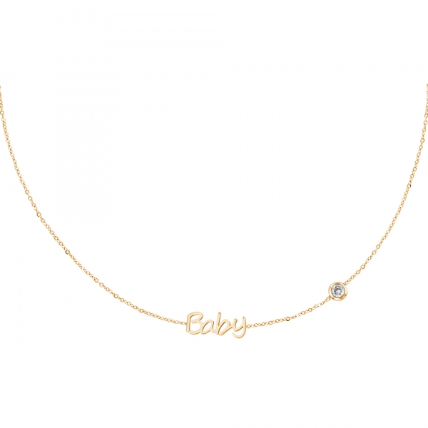 Birthstone necklace gold Baby