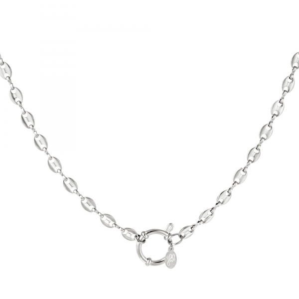 Stainless steel linked necklace