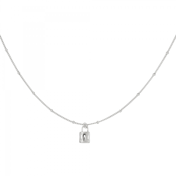 Stainless steel necklace with lock