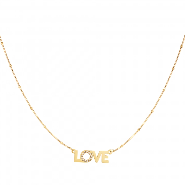 Stainless steel necklace love