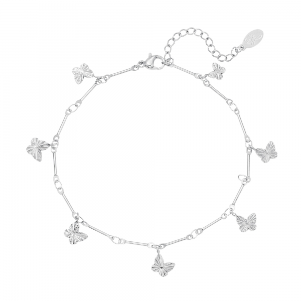 Stainless steel anklet butterfly