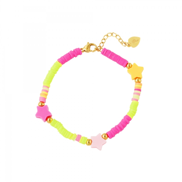 Kids - neon stars anklet - Mother-Daughter collection
