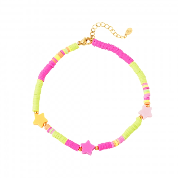 Adult - neon stars anklet - Mother-Daughter collection