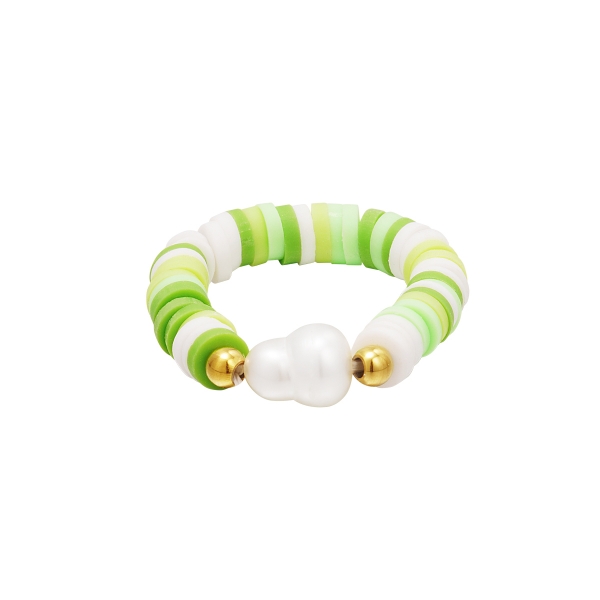 Colourful pearls ring - #summergirls collection