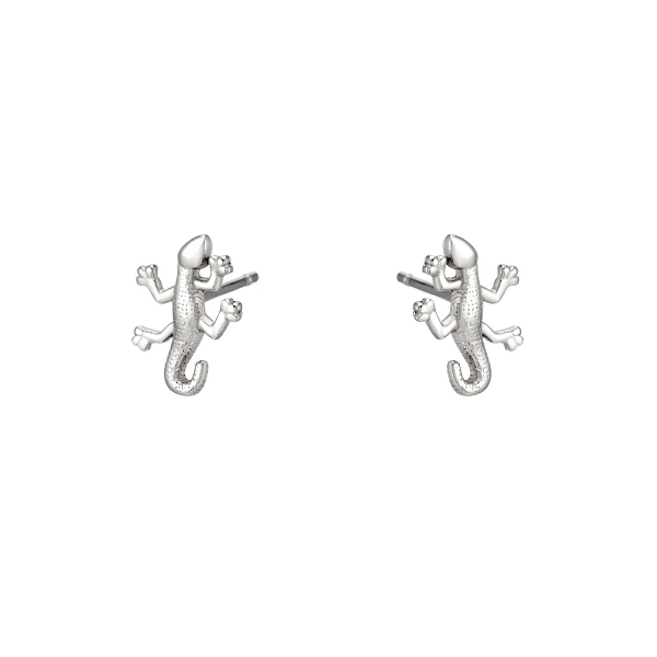 Stainless steel salamander earrings