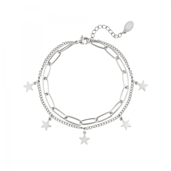 Bracelet Chain Star Silver