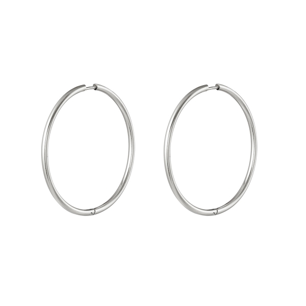 Stainless steel earrings hoops medium