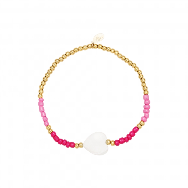 Bracelet coeur perlé - collection #summergirls