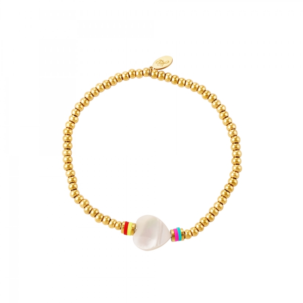 Bracelet coeur perlé - collection #summergirls