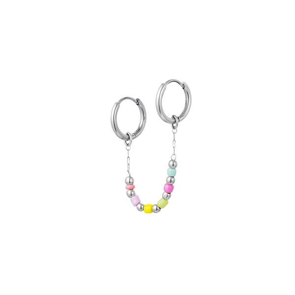 Boucles d'oreilles chaîne colorées - collection #summergirls