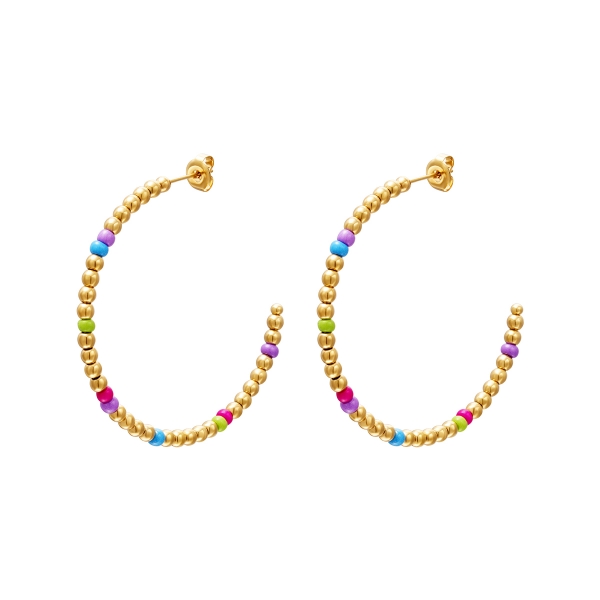 Kleurrijke kralen oorbellen - #summergirls collection