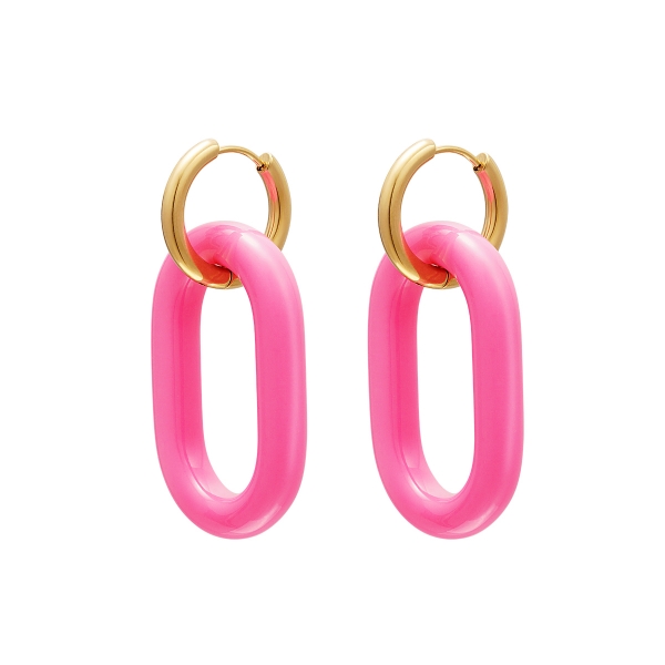 Kleurrijke oorbellen met ankerschakel - #summergirls collection