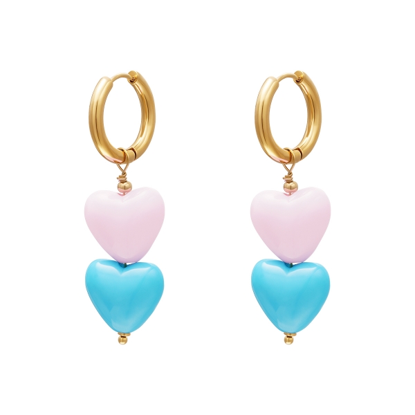 Kleurrijke hartjes oorbellen - #summergirls collection