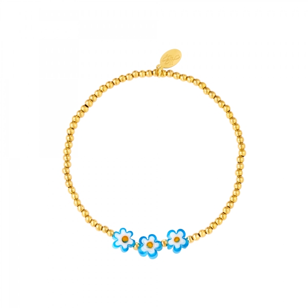 Blaues Gänseblümchen-Armband – #summergirls-Kollektion