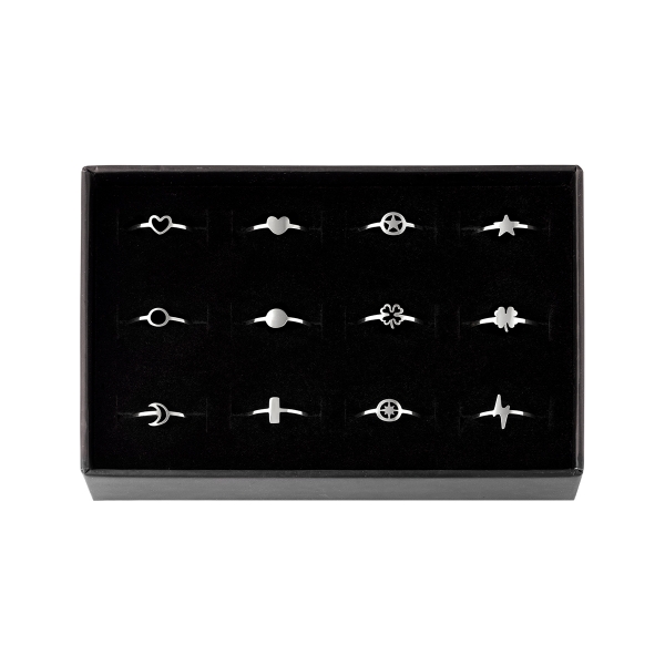 Adjustable rings set 12 pieces