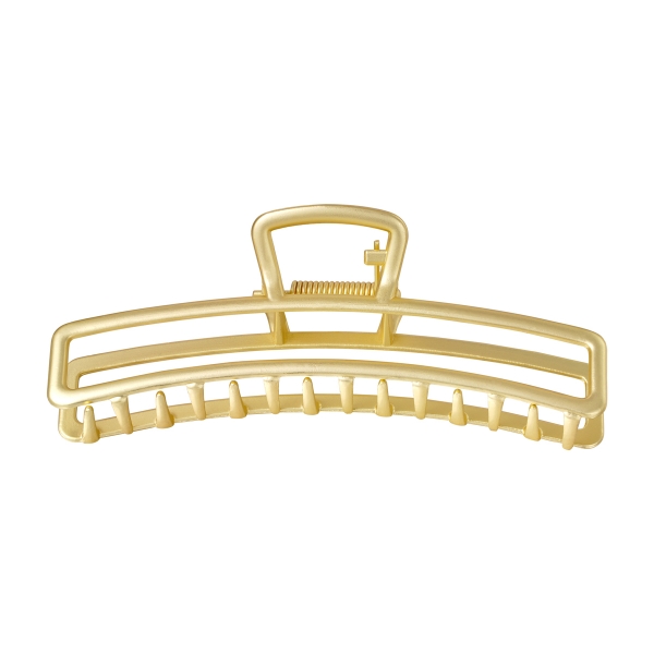 Big metal hair clip in gold color 