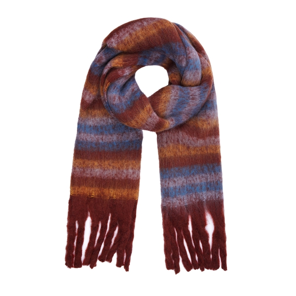 Striped winter scarf