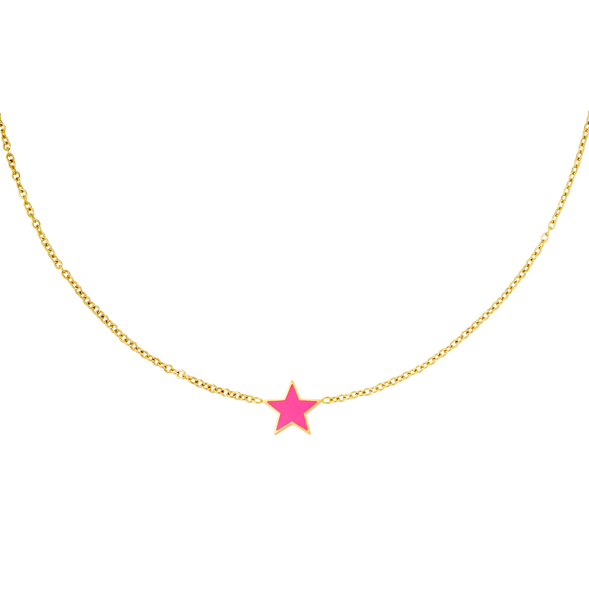 Stainless steel necklace star