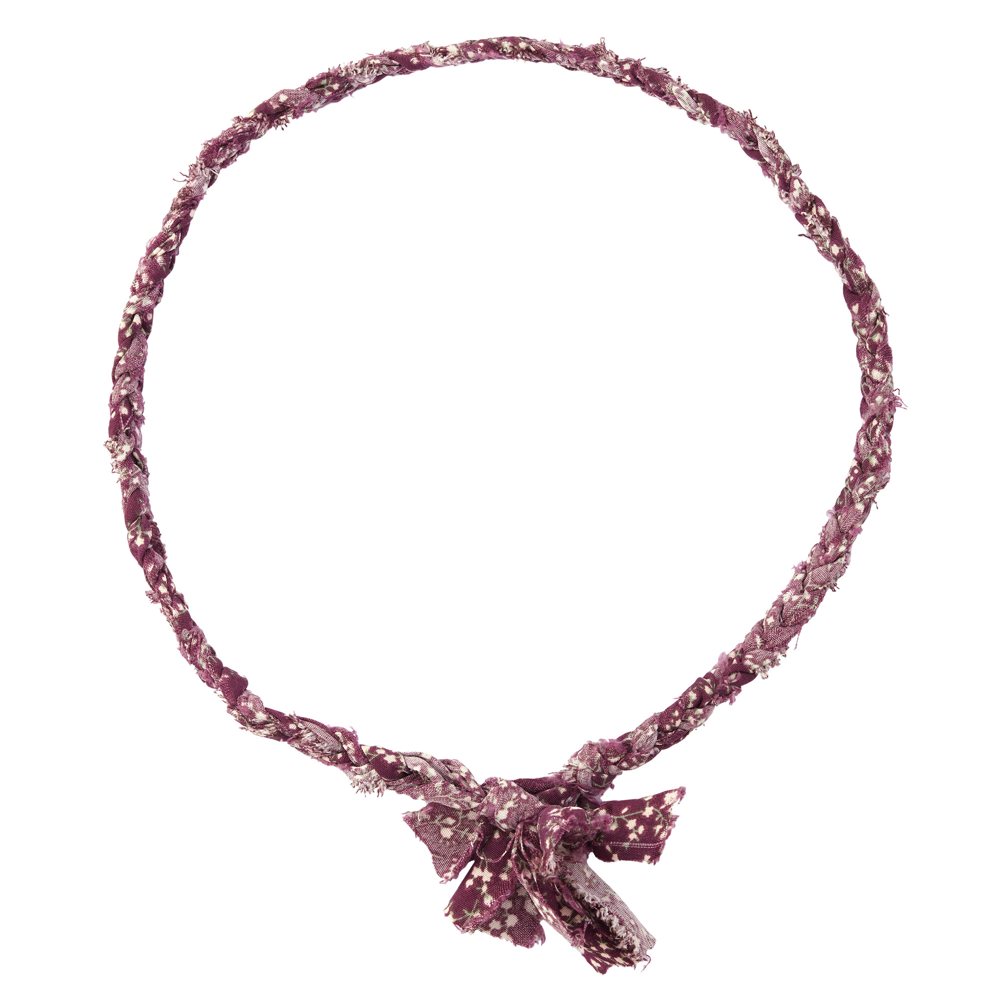 Necklace frayed fabric