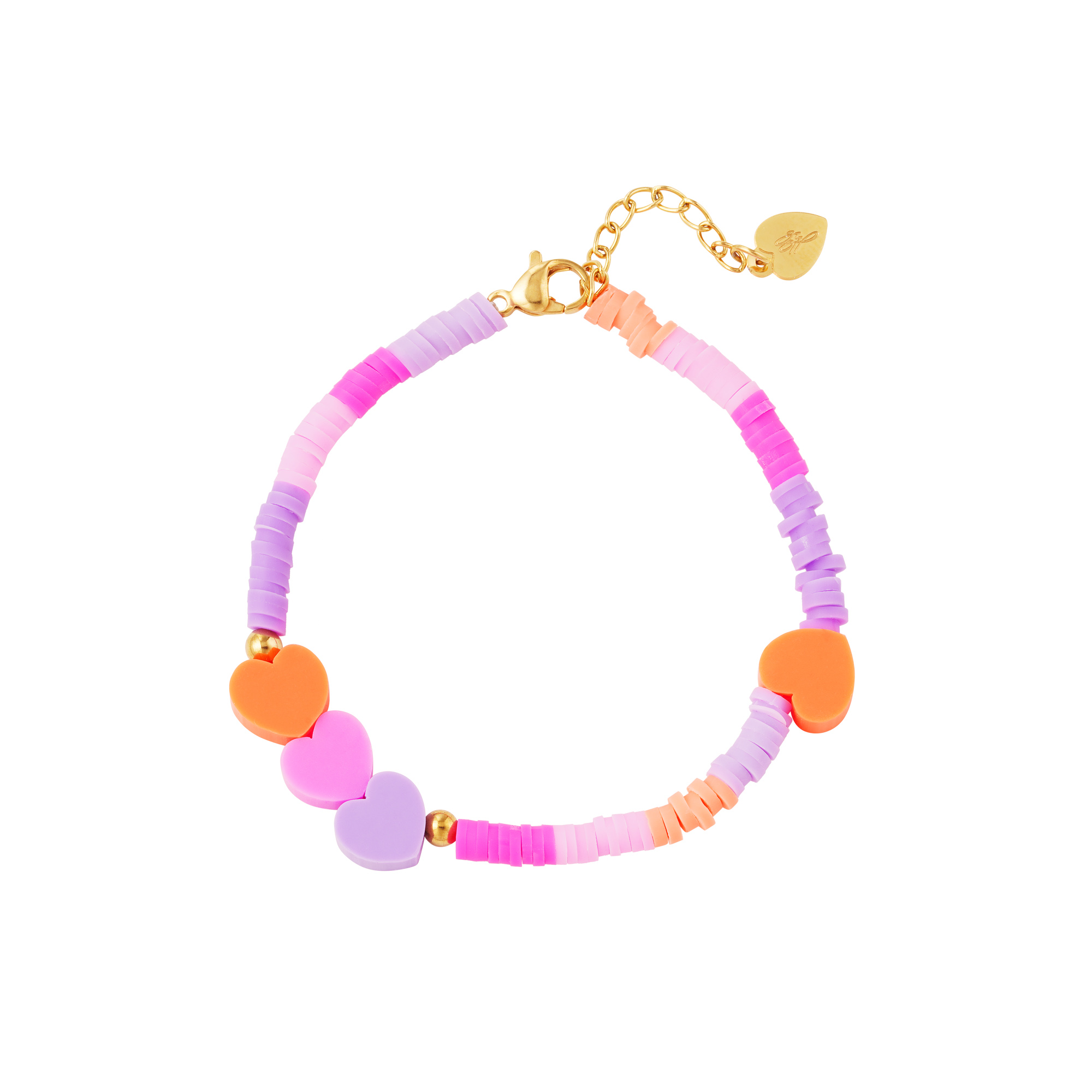 Kids - pink hearts anklet - Mother-Daughter collection