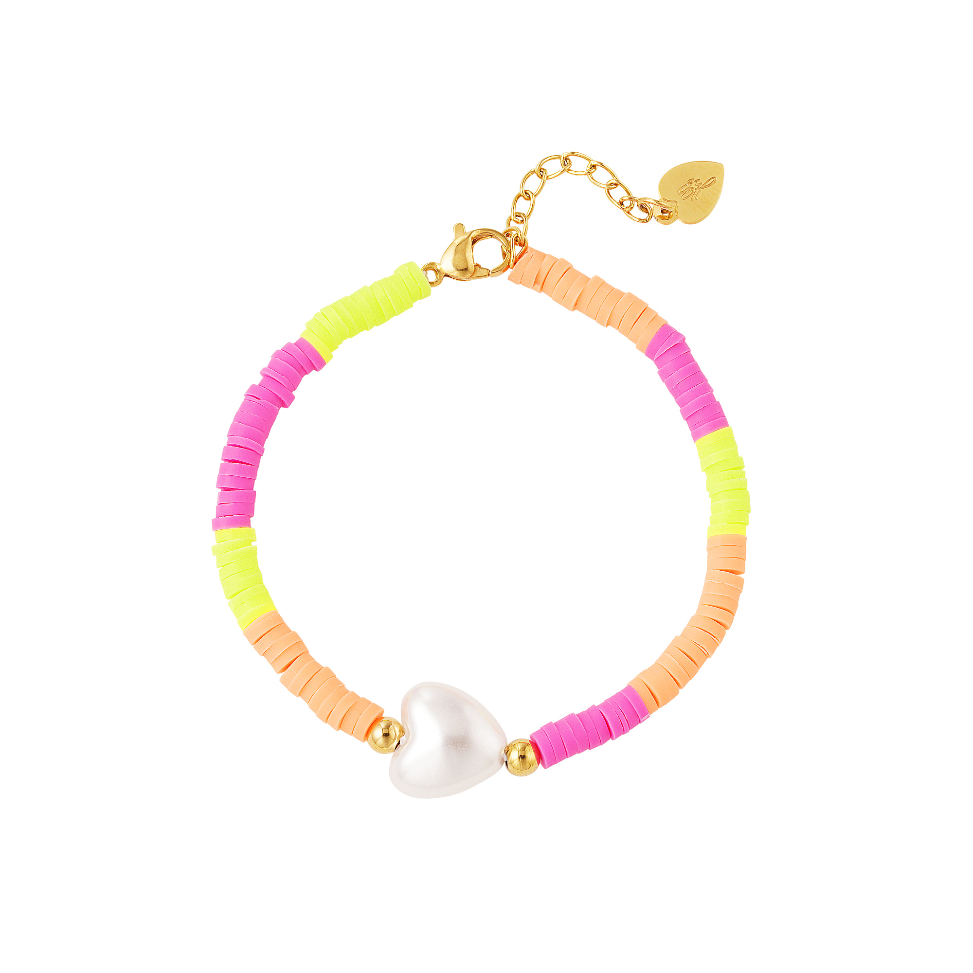 Kids - pearl hearts anklet - Mother-Daughter collection