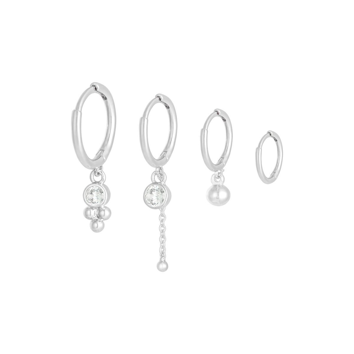 Earrings : Yehwang Earrings Set Four In a Row Wholesale