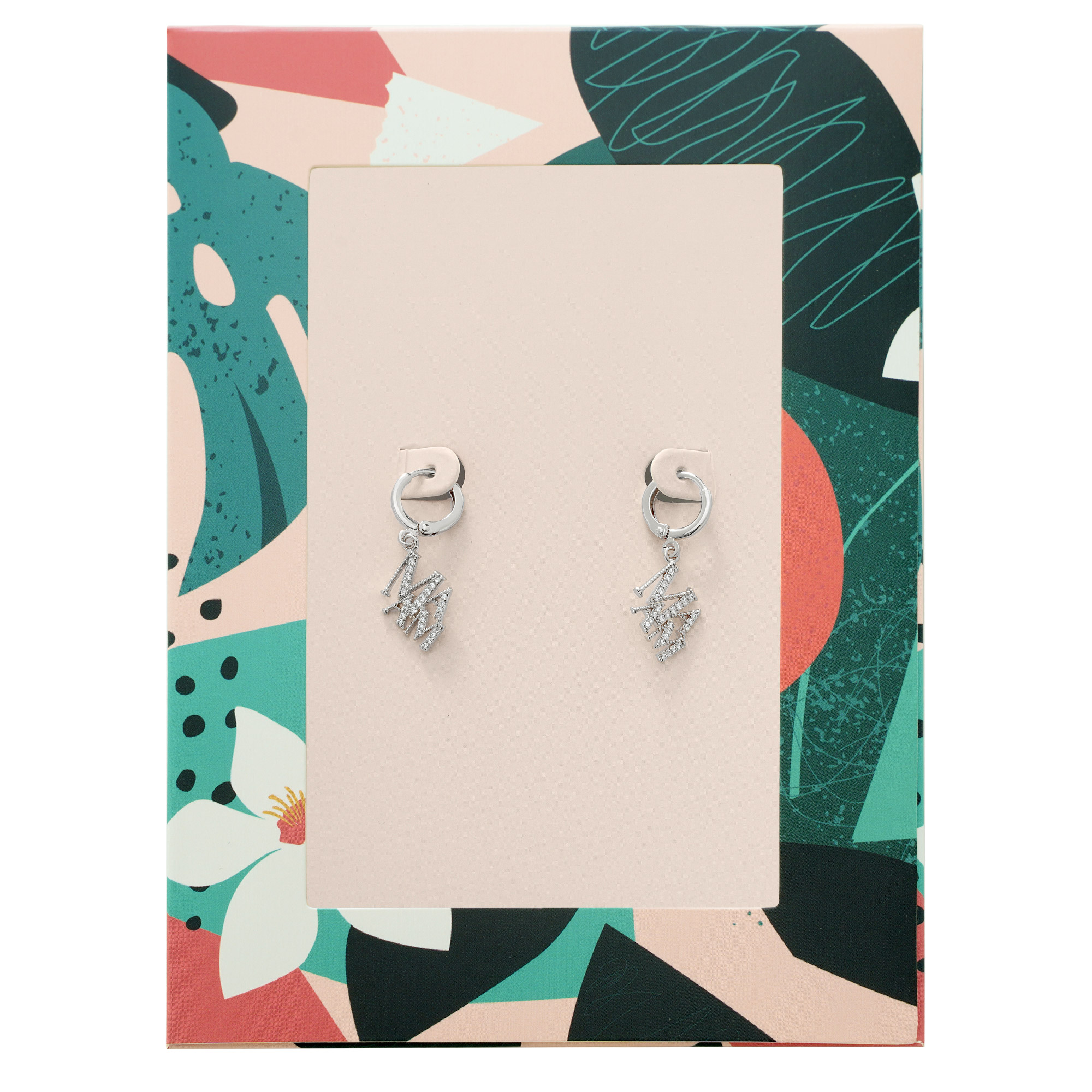 Copper earrings letters mama gold