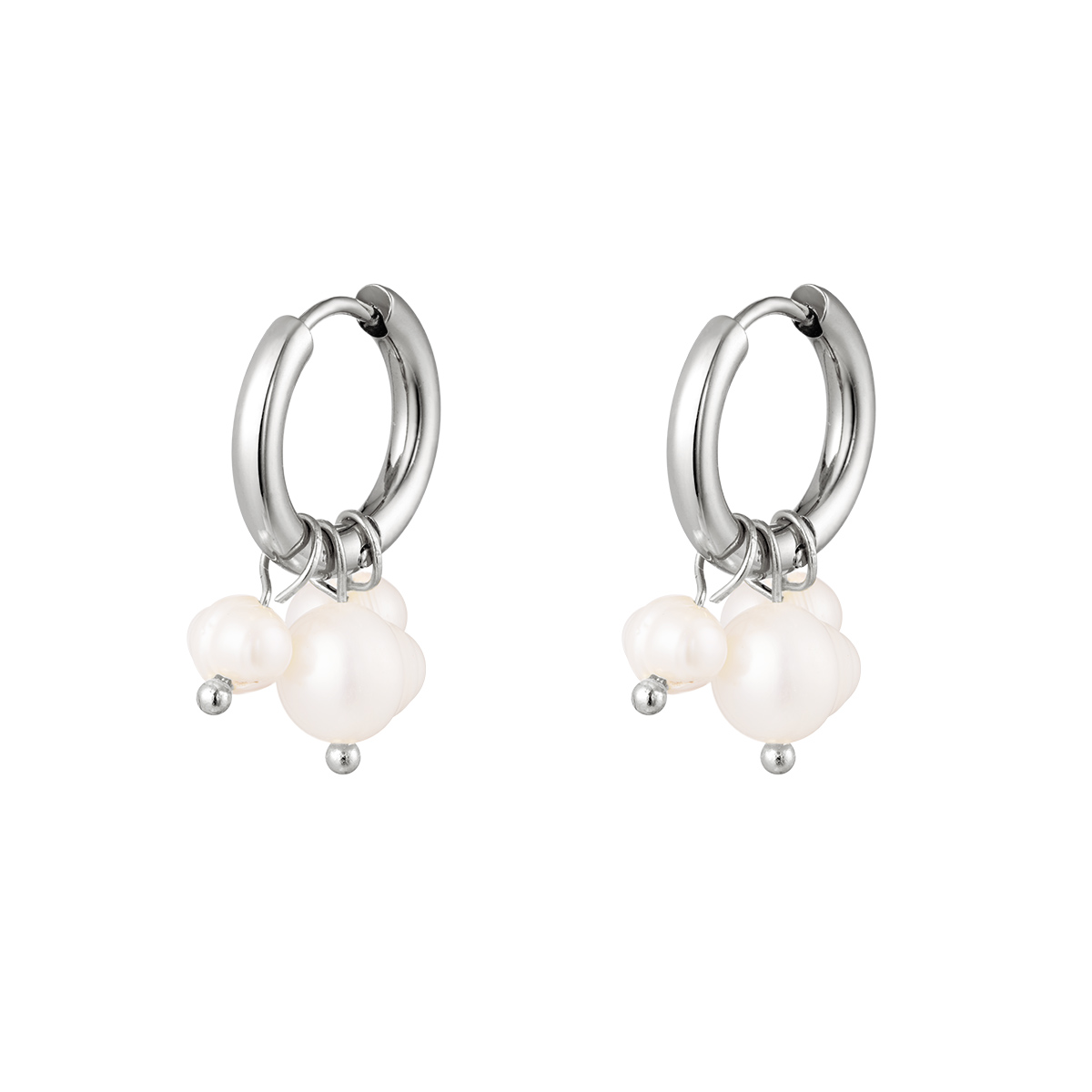 Ohrringe mit baumelnden perlen