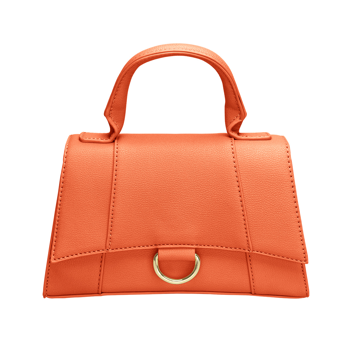 Top handle bag with ring detail