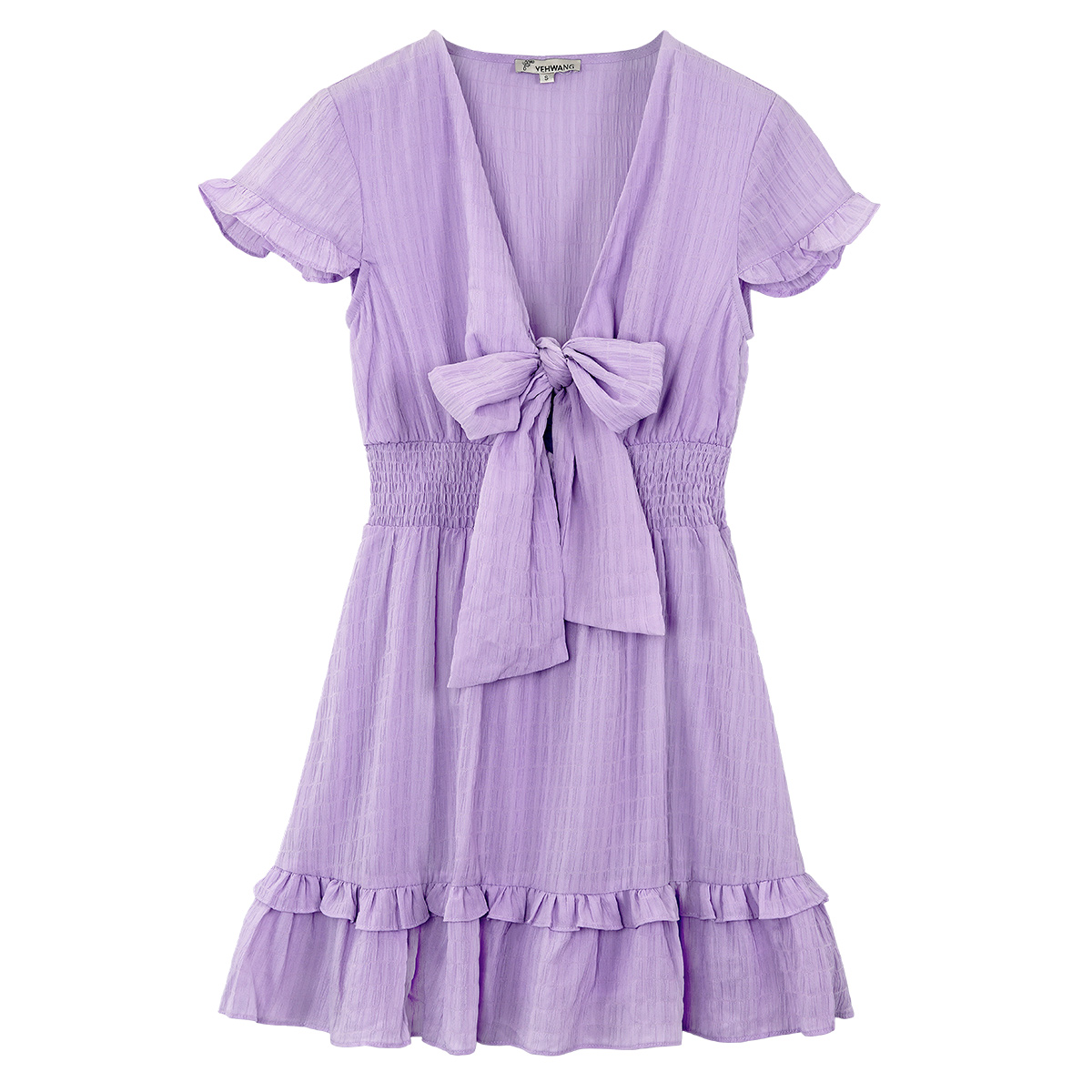 Ruffle dress with bow