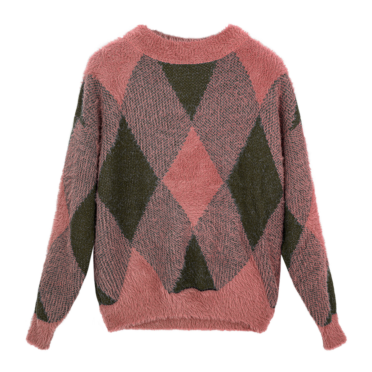 Soft checkered sweater